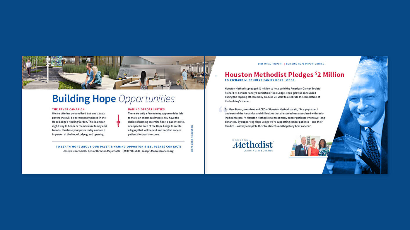"Building Hope Opportunities" spread