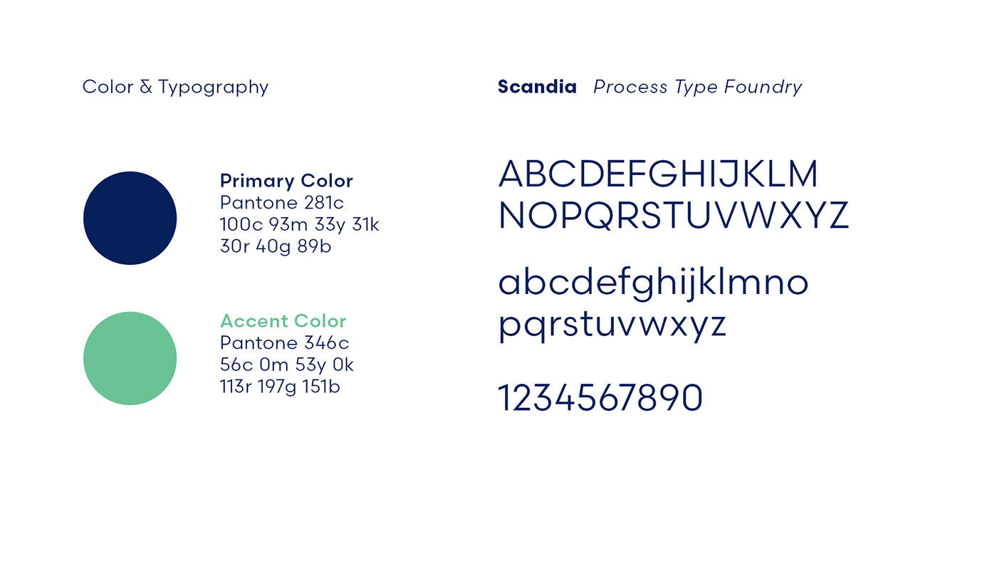 Color palette and typography