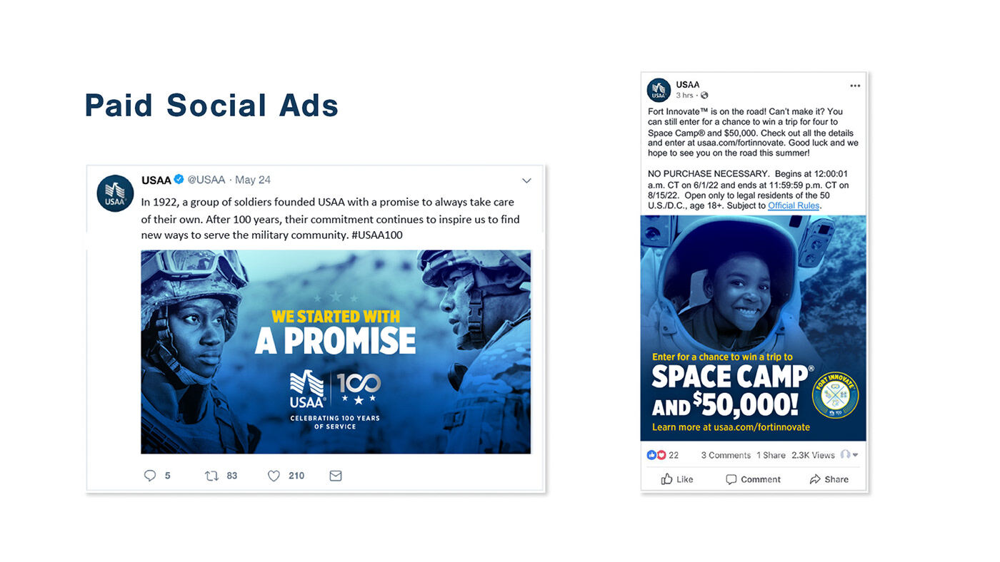 Paid social ads