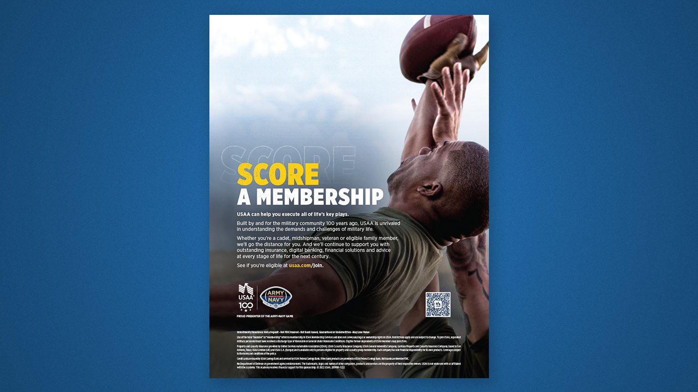 "Score a Membership" Army-Navy Game program ad